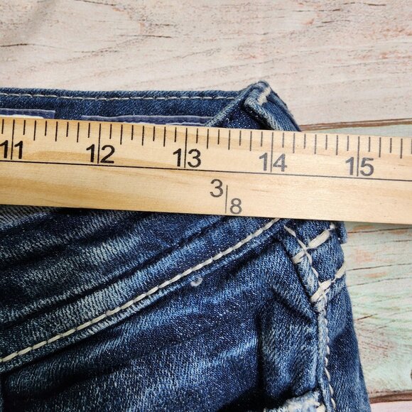 Miss Me Bootcut Jeans JE5369B2X With Embellished Pockets Womens Size 27 - Picture 8 of 11